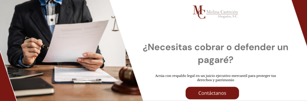 Juicio ejecutivo por cobro de pagaré